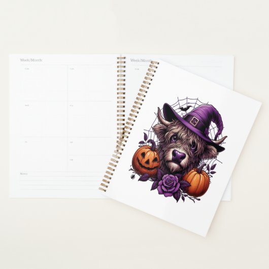Heks Schotse Halloween Koe Planner (Display)