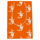 Heks silhouet in Neon sinaasappel Medium Cadeauzakje (Voorkant)