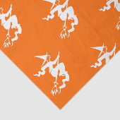 Heks silhouet in Neon sinaasappel Tissuepapier (Detail)