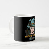 Heks & spin cute heks kat retro gotisch koffiemok (Voorkant links)