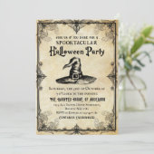 heks spooktacular volwassen Halloween feest Kaart (Staand voorkant)