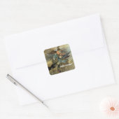  heks Spooky Halloween Vierkante Sticker (Envelop)