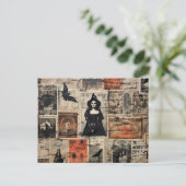 heks stempels Halloween Decoupage Briefkaart (Staand voorkant)
