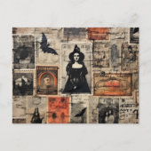 heks stempels Halloween Decoupage Briefkaart (Voorkant)