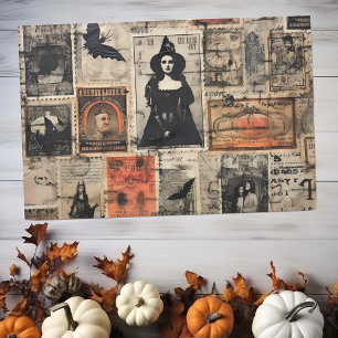 heks stempels Halloween Decoupage Tissuepapier