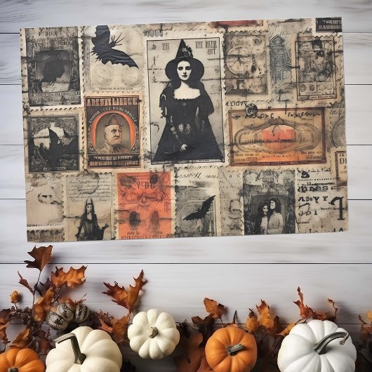  heks stempels Halloween Decoupage Tissuepapier