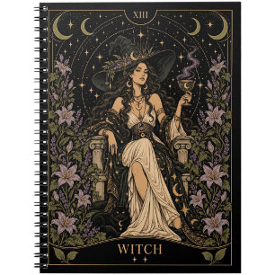 Heks, Sterrenlicht Tarot Kunst Notitieboek