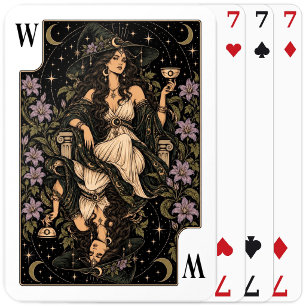 Heks, Sterrenlicht Tarot Kunst Pokerkaarten