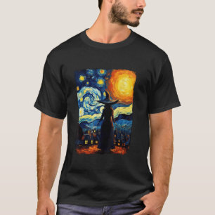 Heks Sterrennacht Van Gogh Esthetisch Halloween Co T-shirt