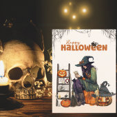  heks tarot enge pompoen Halloween Briefkaart