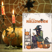  heks tarot enge pompoen Halloween Briefkaart