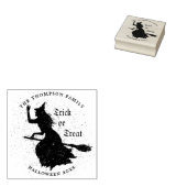 Heks Trick or treat Halloween Grunge Illustratie Rubberstempel (Gestempeld)
