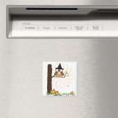 Heks Uil Halloween Magnet (Insitu (Vaatwasser))