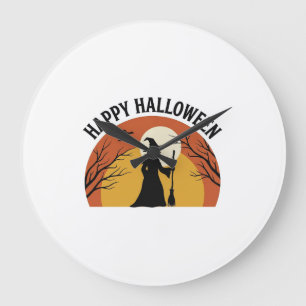 Heks uit de oude doos Fijne Halloween T-shirt ontw Grote Klok