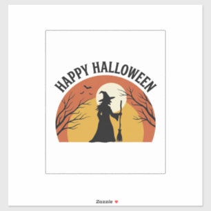 Heks uit de oude doos Fijne Halloween T-shirt ontw Sticker