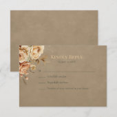 Heks uit het bos Bloemen Bruiloft RSVP Kaart (Voorkant / Achterkant)
