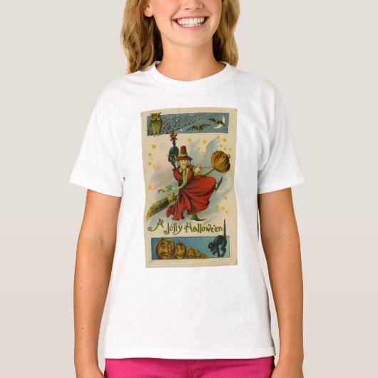 Heks uit het oude Halloween-tijdperk T-shirt (Voorkant)