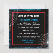 Heks, Vampier, Dracula en Mummy Halloween Party Kaart (Achterkant)