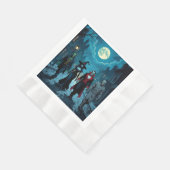 Heks, Vampier, Dracula en Mummy Halloween Party Servet (Hoek)