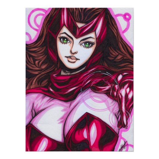 Heks van Wraak ~ Wanda Maximoff Perfect Poster (Voorkant)
