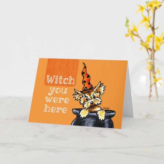 Heks van Yorkie u was hier Misser You Kaart