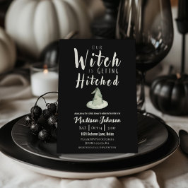 Heks Verloven Houten Bruiloft Bridal Shower Zwart Kaart