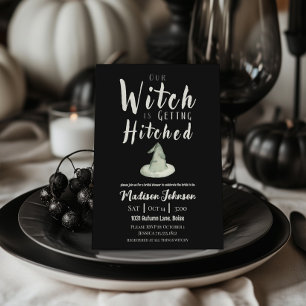 Heks Verloven Houten Bruiloft Bridal Shower Zwart Kaart