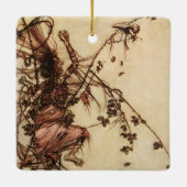 Heks Verstrikt in Doornen door Arthur Rackham Keramisch Ornament (Achterkant)