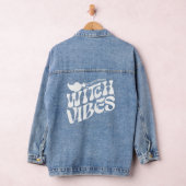Heks Vibes Halloween Magic Broom Denim Jacket (Hangar)