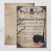  heks Victoriaans Gothic Halloween Party Kaart (Voorkant / Achterkant)