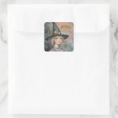 heks vierkante sticker (Tas)