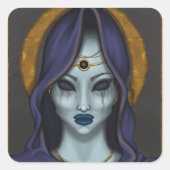 heks vierkante sticker (Voorkant)