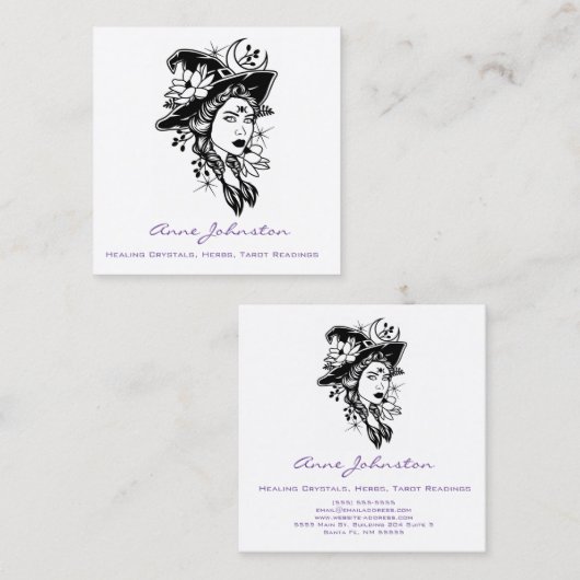 heks vierkante visitekaartje (Voorkant / Achterkant)