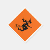 Heks Vliegen Op Broomstick Halloween 4Nellie Servet (Hoek)