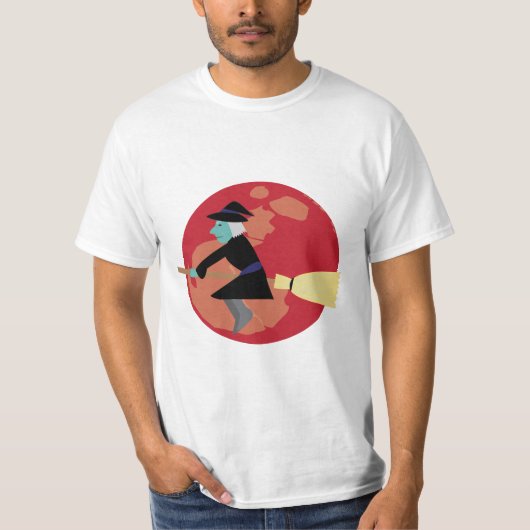 Heks vliegend 's nachts t-shirt (Voorkant)