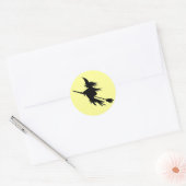 Heks Vliegend Silhouet | Halloween Stickers (Envelop)