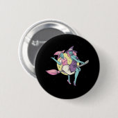 Heks Vliegende Bezem Halloween Ontwerp Ronde Button 5,7 Cm (Voorkant /achterkant)
