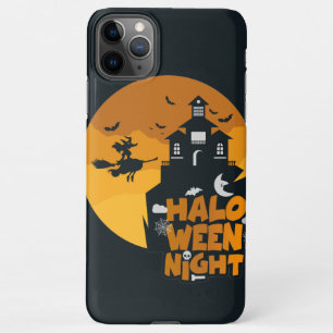 heks vliegende bezem tegen volle maan iPhone 11Pro max hoesje