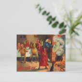 Heks voedt duivels en wezens briefkaart (Staand voorkant)