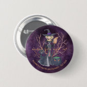 Heks waterverf Halloween vrijgezellenfeest Ronde Button 5,7 Cm (Voorkant /achterkant)