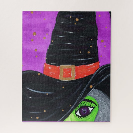 Heks Weg naar Halloween Legpuzzel (Verticaal)