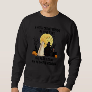 Heks Wijn En Afghaanse Hond Moeder Halloween Cos Trui
