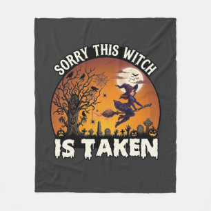 Heks Wordt Genomen Bezem Boom Begraafplaats Hallow Fleece Deken