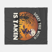 Heks Wordt Genomen Bezem Boom Begraafplaats Hallow Fleece Deken (Voorkant (Horizontaal))
