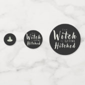 Heks Wordt Getrouwd Halloween Bruidsfeest Confetti (Voorkanten)