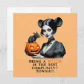 Heks zijn is het beste compliment vanavond. kaart (Voorkant / Achterkant)