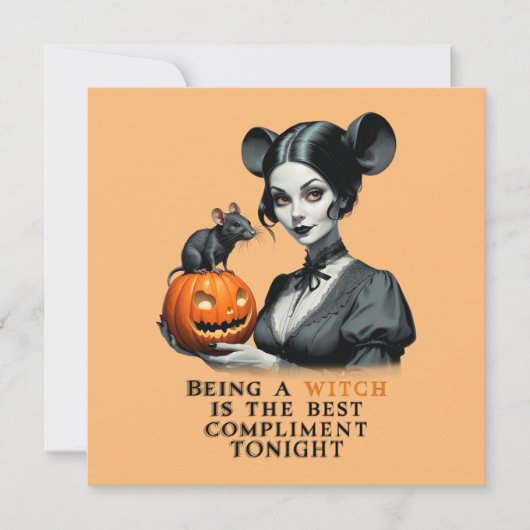 Heks zijn is het beste compliment vanavond. kaart (Voorkant)