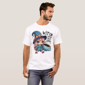 Heks, zorg dat ik mijn koffie heb – Grappige Schat T-shirt (Voorkant volledig)