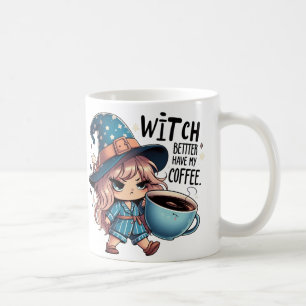 Heks, zorg dat ik mijn koffie heb, leuke Halloween Koffiemok