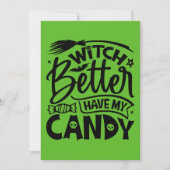 Heks, zorg dat je mijn snoep terug hebt kaart (Voorkant)